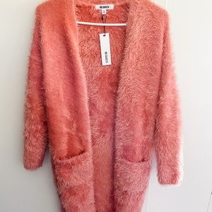NWT Bb Dakota furry pink sweater
